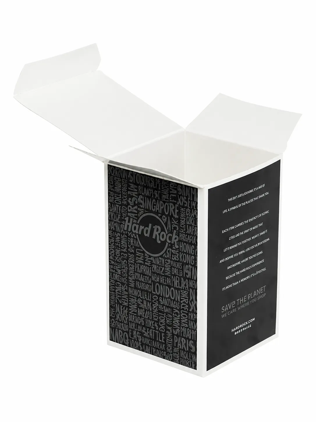 Open black private label folding carton
