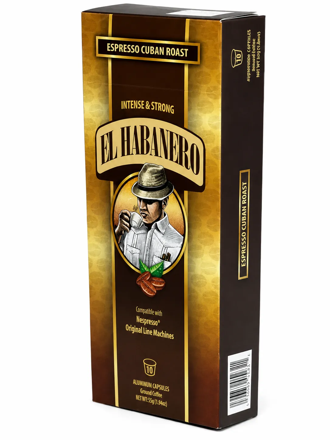 Tall printed coffee paper box packaging