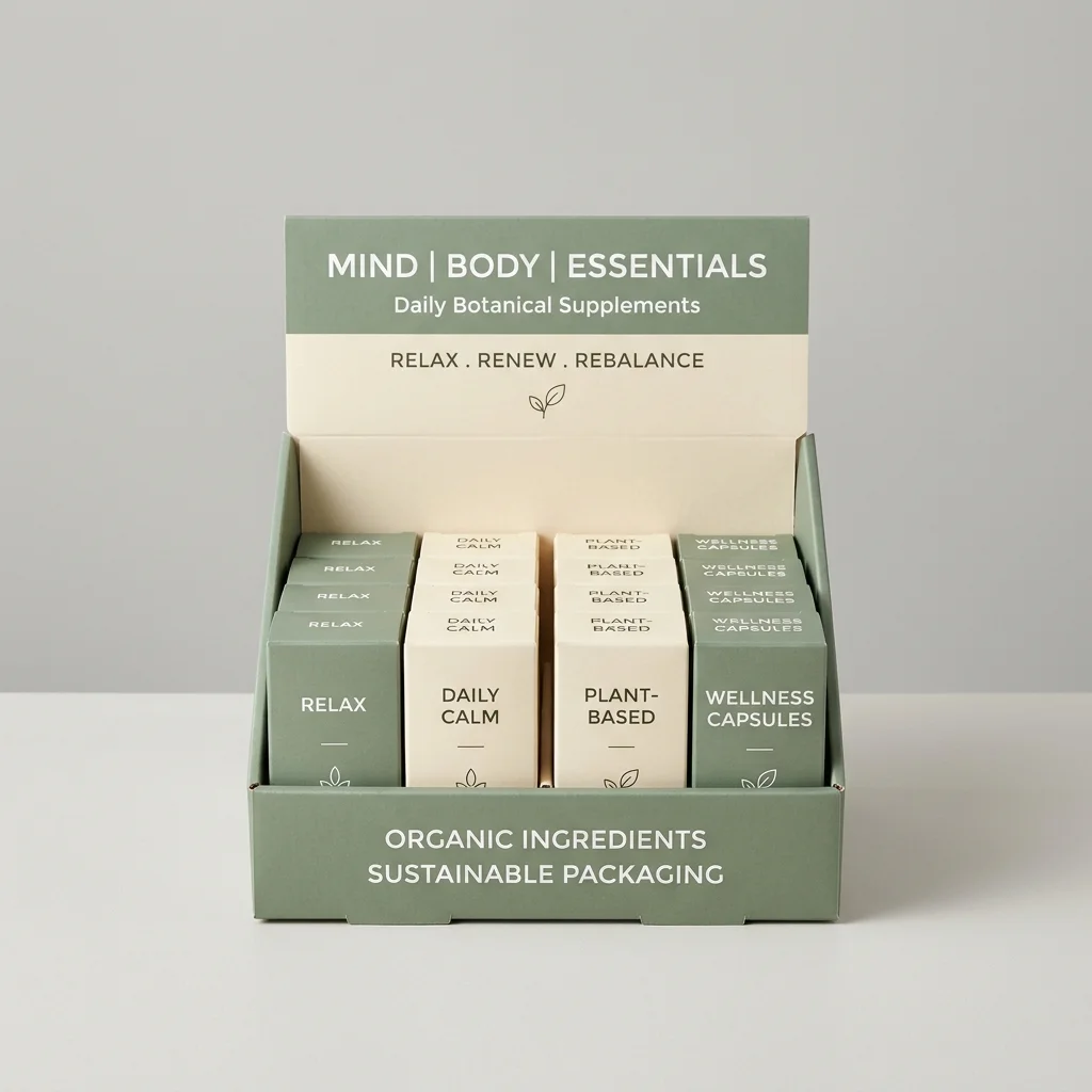 Premium custom counter display box POP display with skincare products