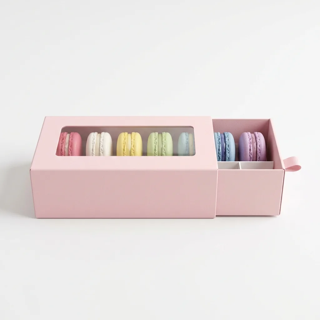 Premium custom sliding drawer packaging box with window