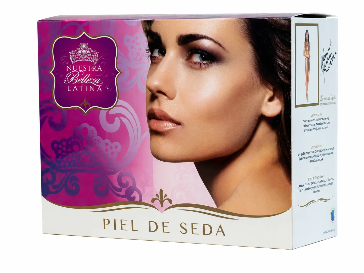 Closed pink private label paper box