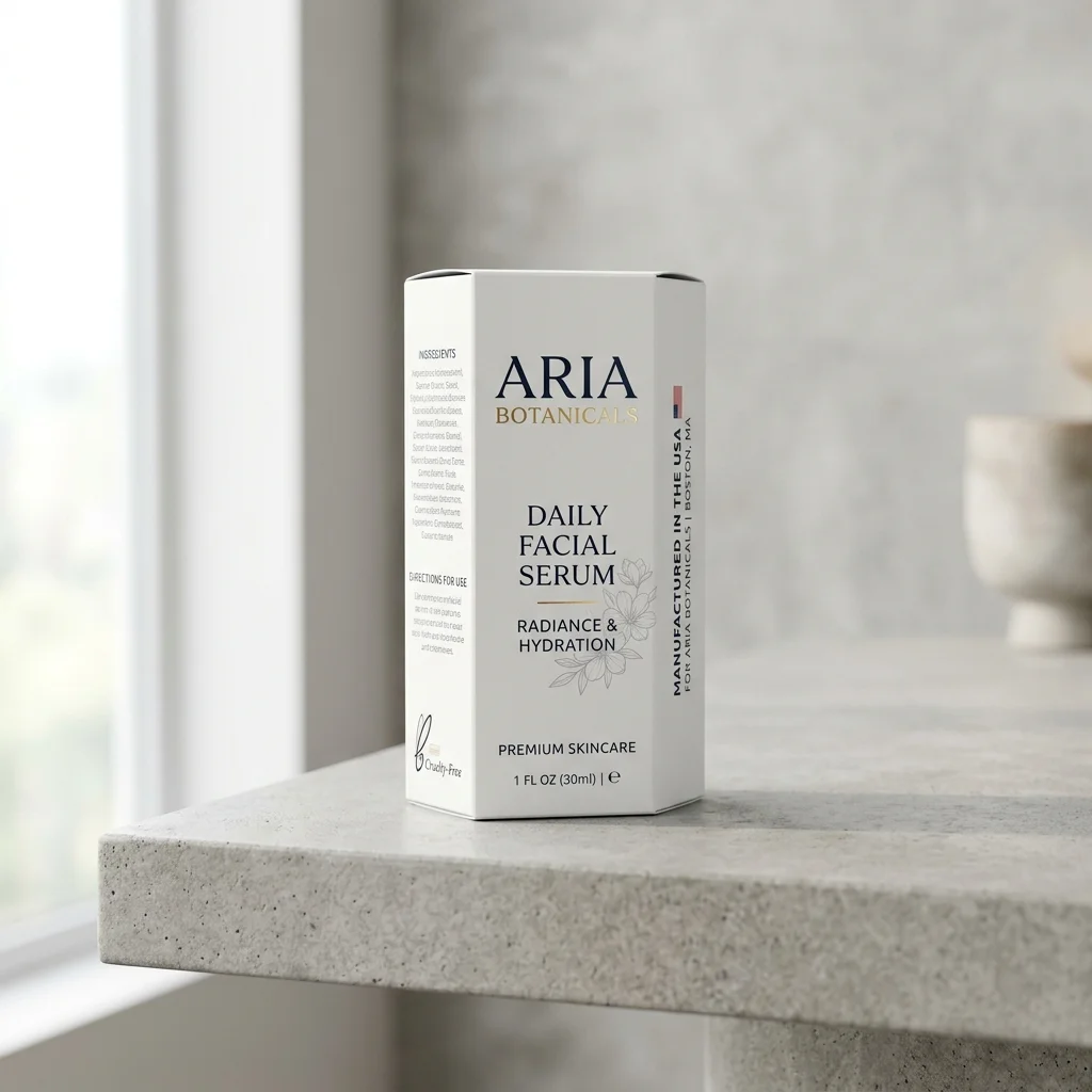 Sleek custom branded private label packaging box