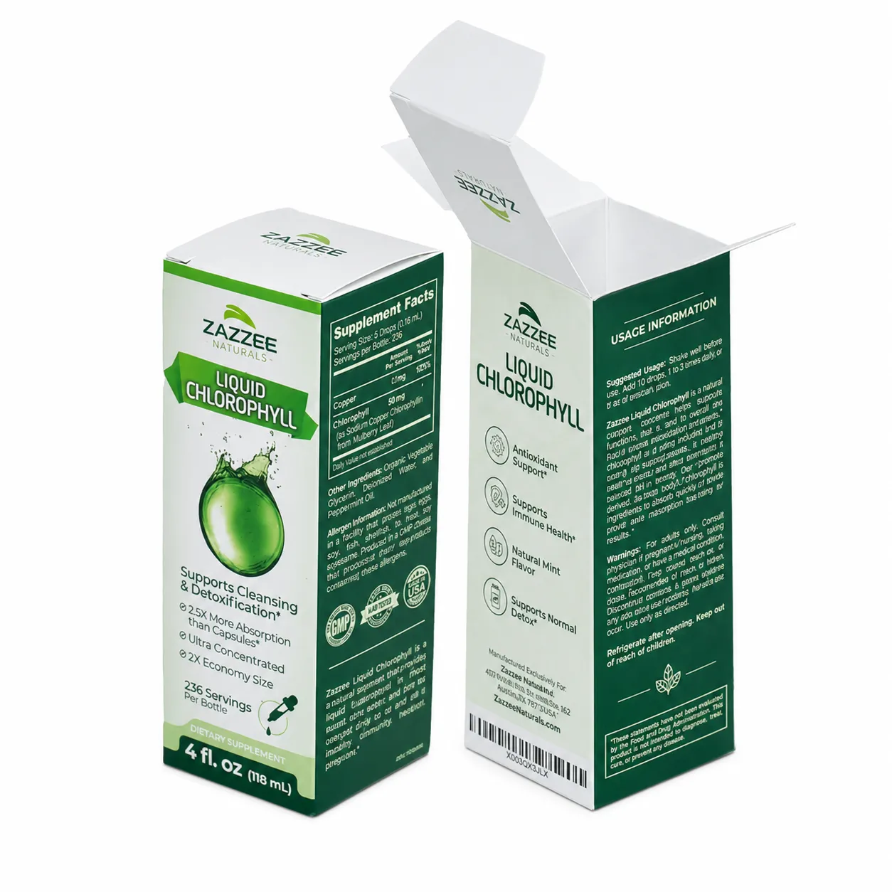 Supplement paper box packaging with open and closed cartons